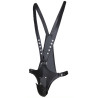 Generique Singlet Open Rompers Simili Noir